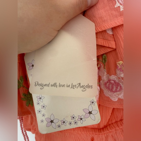 Boho Embroidered Ruffle Peasant Top Tassel Blouse NWT - Picture 5 of 5